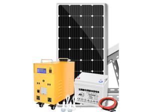 Сонячна станція  (інвертор 1000Вт + сонячна панель 120Вт + акумулятор 12V/55Ah)