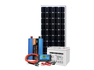 Сонячна станція  (інвертор 500Вт + сонячна панель 100Вт + акумулятор 12V/55Ah)
